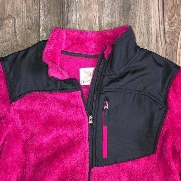 Faded Glory Pink Full Zip Sweater - Picture 2 of 7